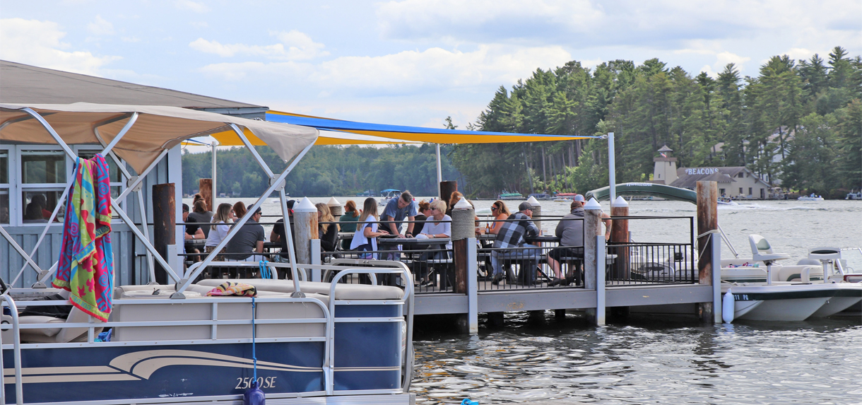 The Thirsty Whale in Minocqua is a popular place on a sunny day.