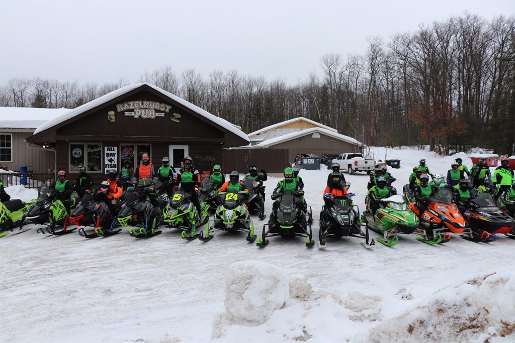 The 37th annual Ride with the Champs makes a stop at the Hazelhurst Pub.