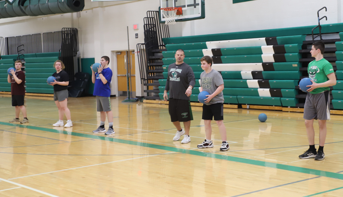 Throwers began specific work with coach Ferge.