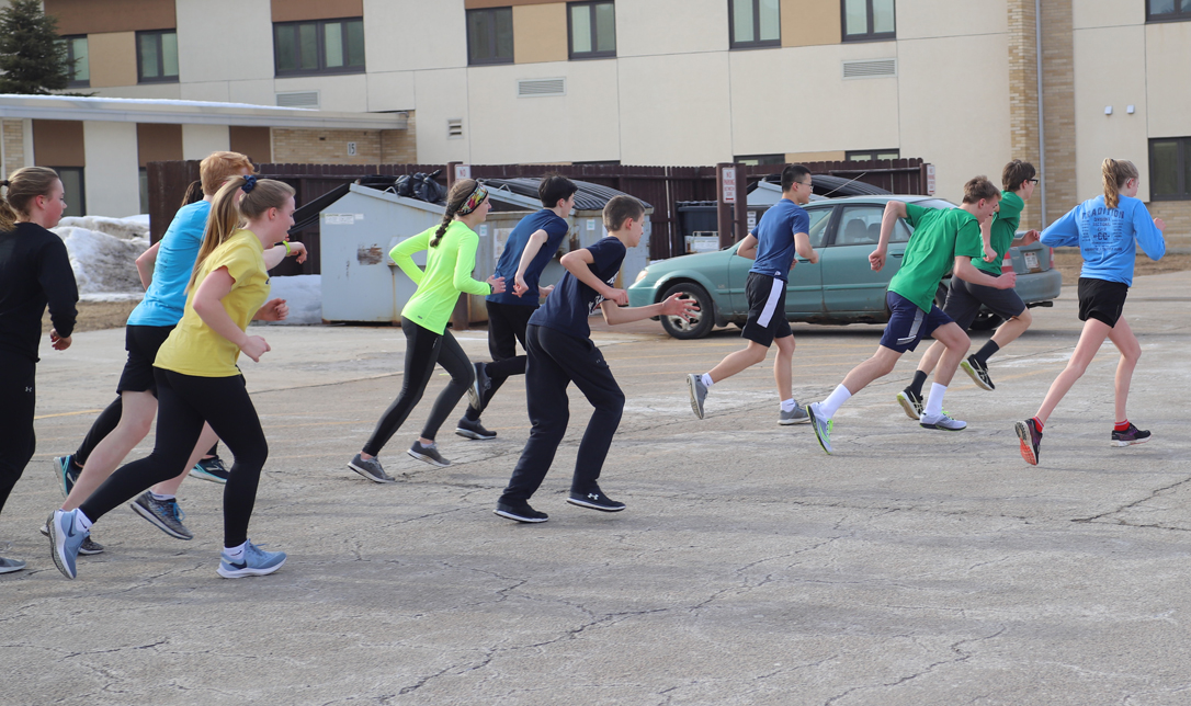 Long distance runners began running outside on Tuesday.