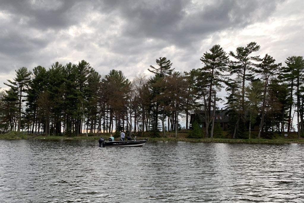 Anglers try their luck fishing on Lake Content in St. Germain.