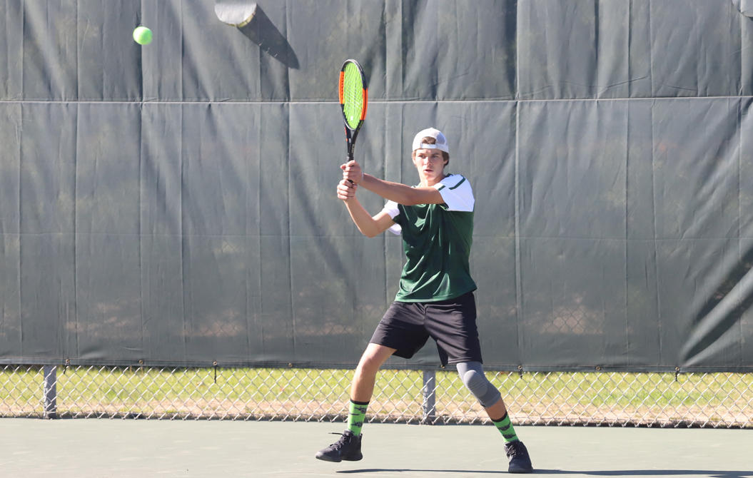 Freshman Joey Bellanger defeated his Medford opponent in straight sets.