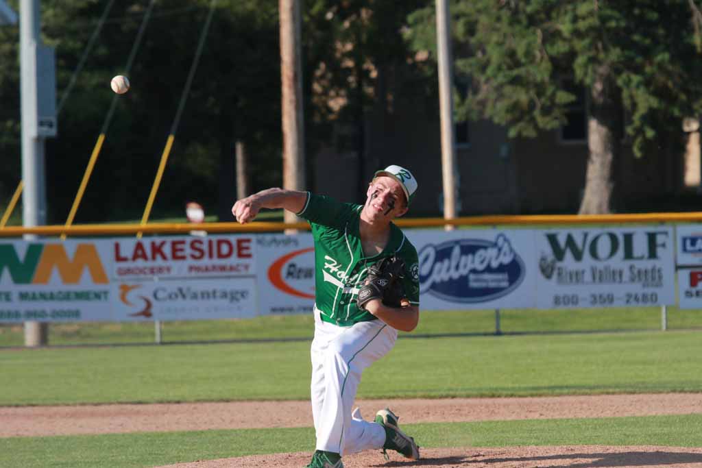 Quinn Lamers came in to finish pitching the game for the Hodags.