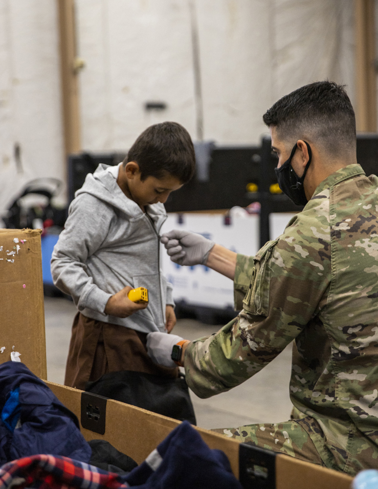 Clothing Donation Center for Afghan Evacuees on Fort McCoy