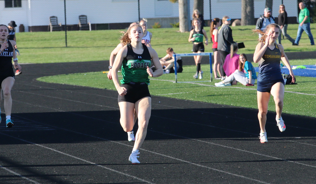 Megan Brown ran the 100 and 200 meter dashes and the 4x100 meter relay.